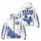 Custom Name Bluebonnet Runner Running Windbreaker Jacket