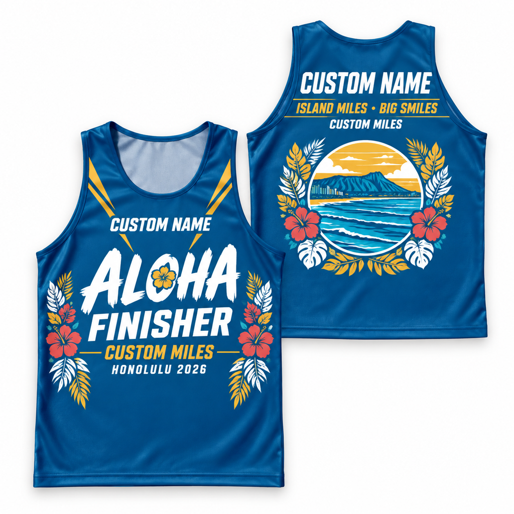 Custom Name Miles Aloha Island Victory Running Tank Top