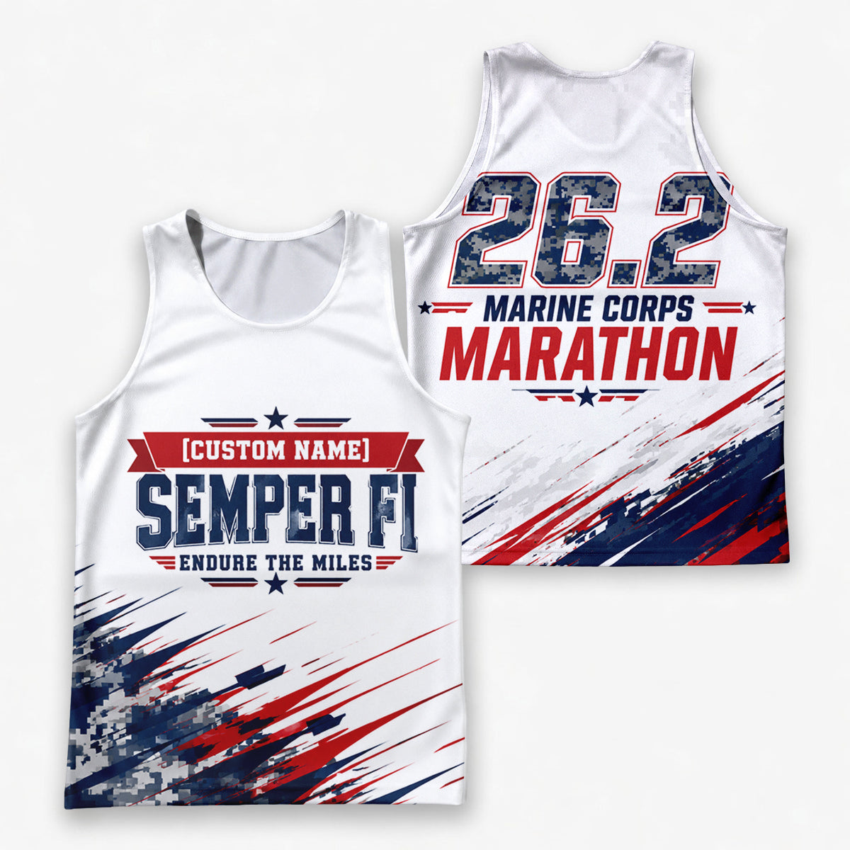 Semper Fi Endure The Marine Corp Race Day Running Tank Top