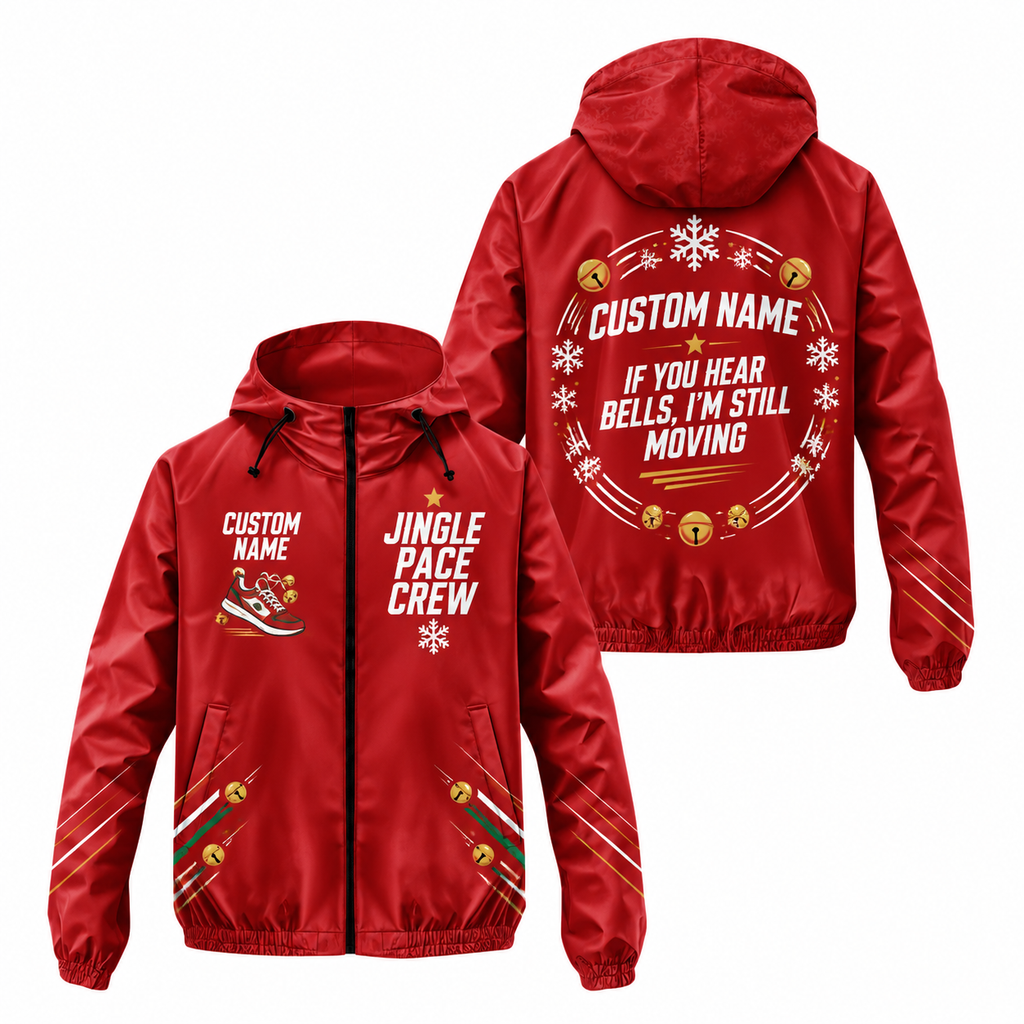 Custom Name Jingle Pace Crew Running Windbreaker Jacket