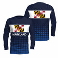 Maryland State Pride Long Sleeve Running T-Shirt