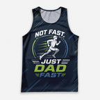 Funny Dad Running Tank Top Just Dad Fast Tech Singlet