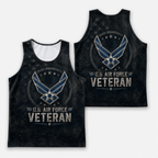 Veteran Running Tank Top - US Air Force Veteran V4 Tech Singlet