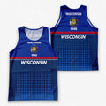 Patriotic Tech Running Tank Top - Wisconsin State Pride Running Singlet