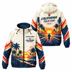 Custom Name California Palm Run Running Windbreaker Jacket