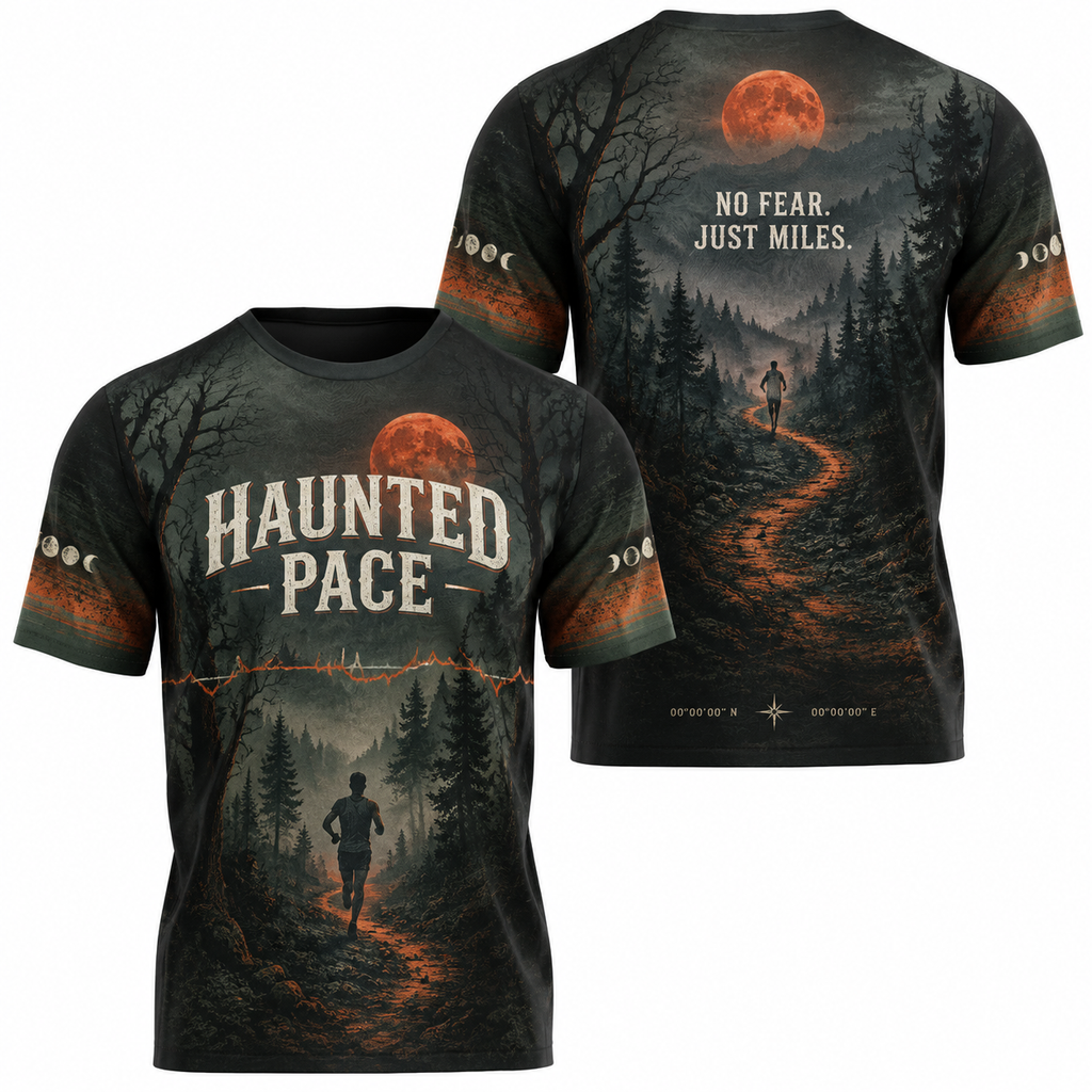 Haunted Pace Halloween Tech Running T-Shirt