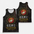 Veteran Running Tank Top - US Marine Corps Veteran V4 Tech Singlet