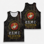 Veteran Running Tank Top - US Marine Corps Veteran V4 Tech Singlet