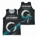 Custom Name Miles Zen Wave Endurance Running Tank Top