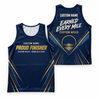 Custom Name Miles Honolulu Gold Finisher Running Tank Top