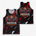 Men's Running Tank Top Firefighter Strong Eagle Running Singlet