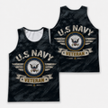 Veteran Running Tank Top - US Navy Veteran V3 Tech Singlet