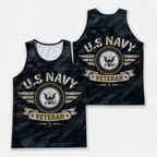Veteran Running Tank Top - US Navy Veteran V3 Tech Singlet