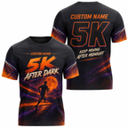 Custom Name 5K After Dark Halloween Tech Running T-Shirt