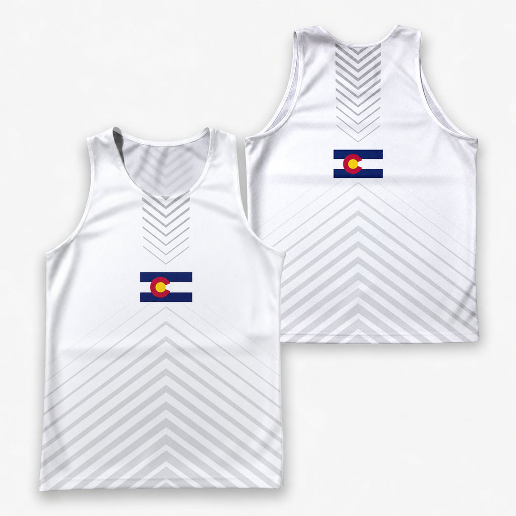 Colorado Running Tank Top Colorado State Flag Running Singlet for Men and Women