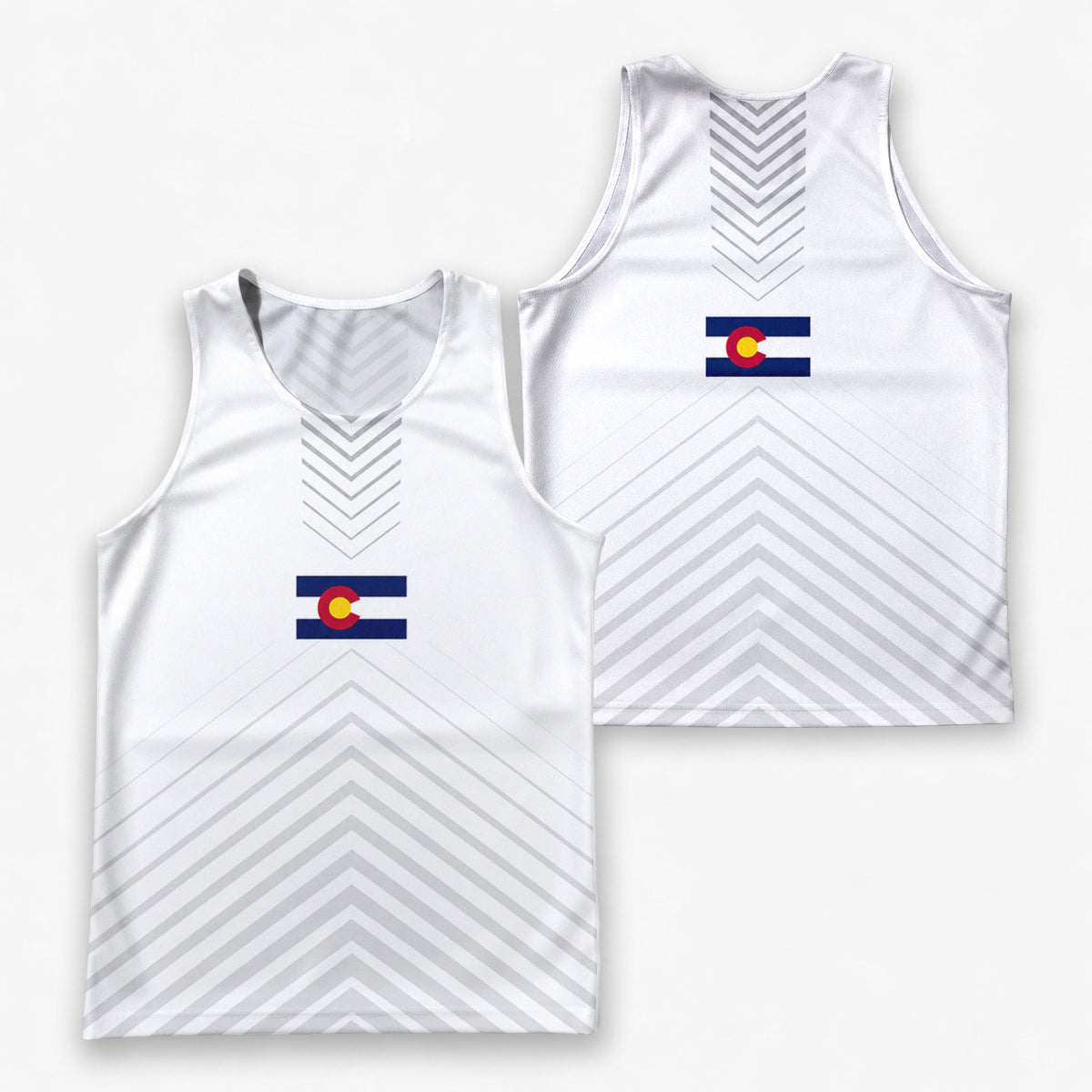 Colorado Running Tank Top Colorado State Flag Running Singlet for Men and Women