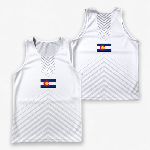 Colorado Running Tank Top Colorado State Flag Running Singlet for Men and Women