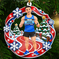 Personalized Marathon Runner Christmas Ornament