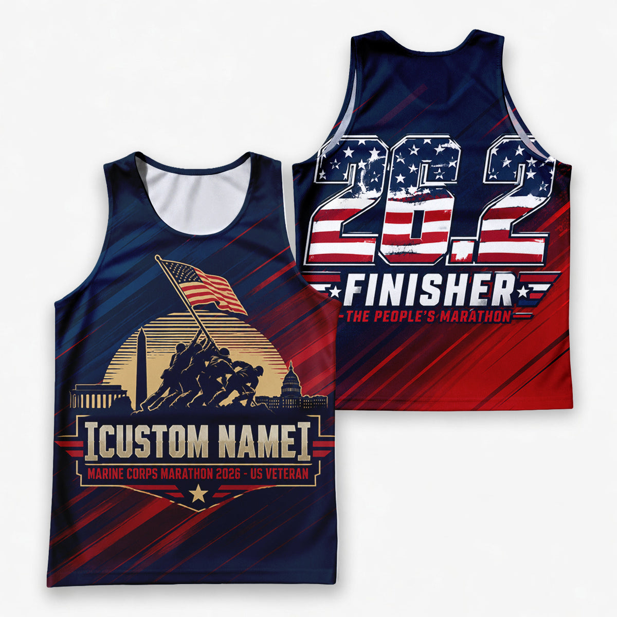 Iwo Jima Honor Run The Marine Corp Race Day Running Tank Top