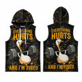 Everything Hurts Men's Workout Hooded Tank Top