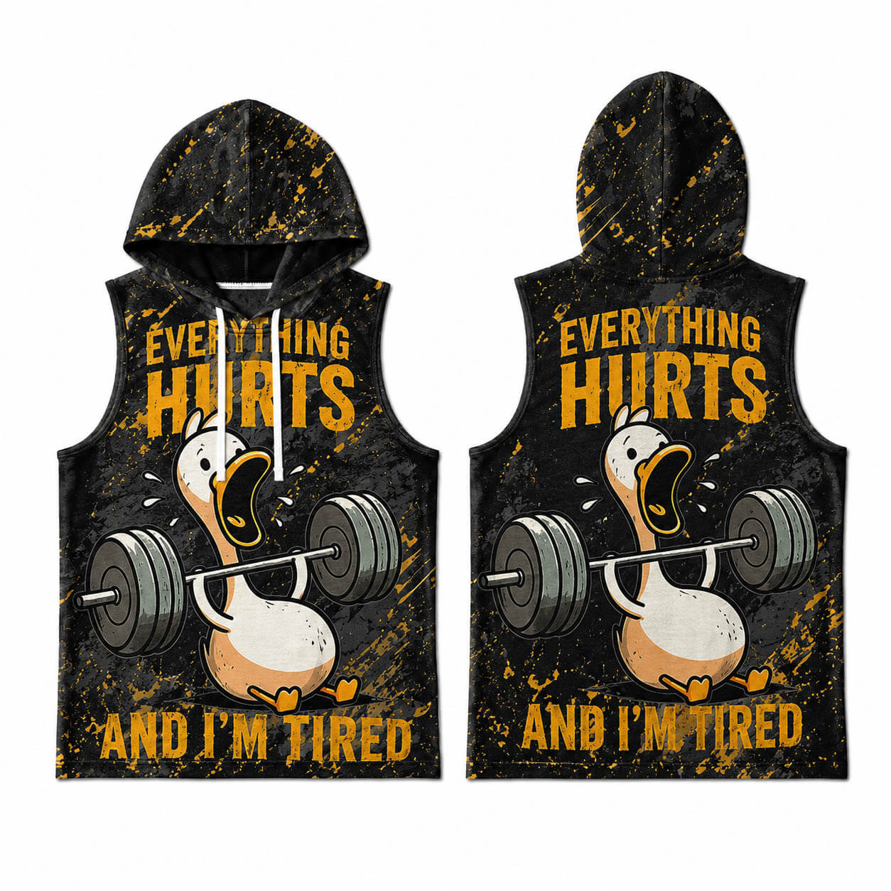 Everything Hurts Men's Workout Hooded Tank Top