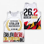 Zerkratzte Typografie Berlin Wettkampftag Lauf-Tanktop