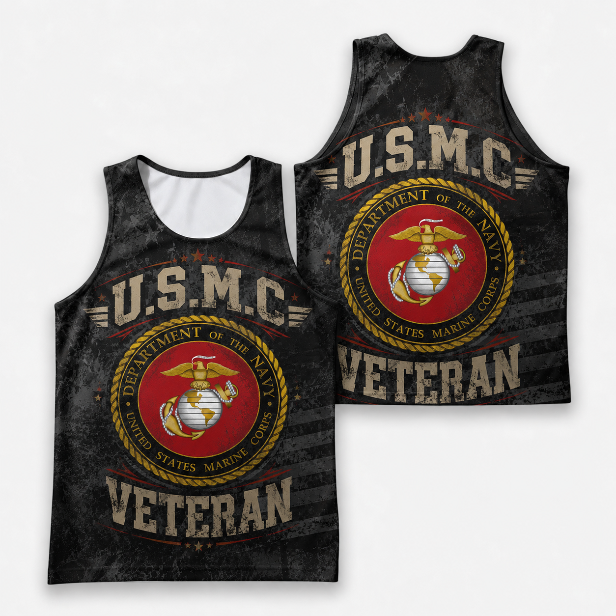 Veteran Running Tank Top - US Marine Corps Veteran Tech Singlet