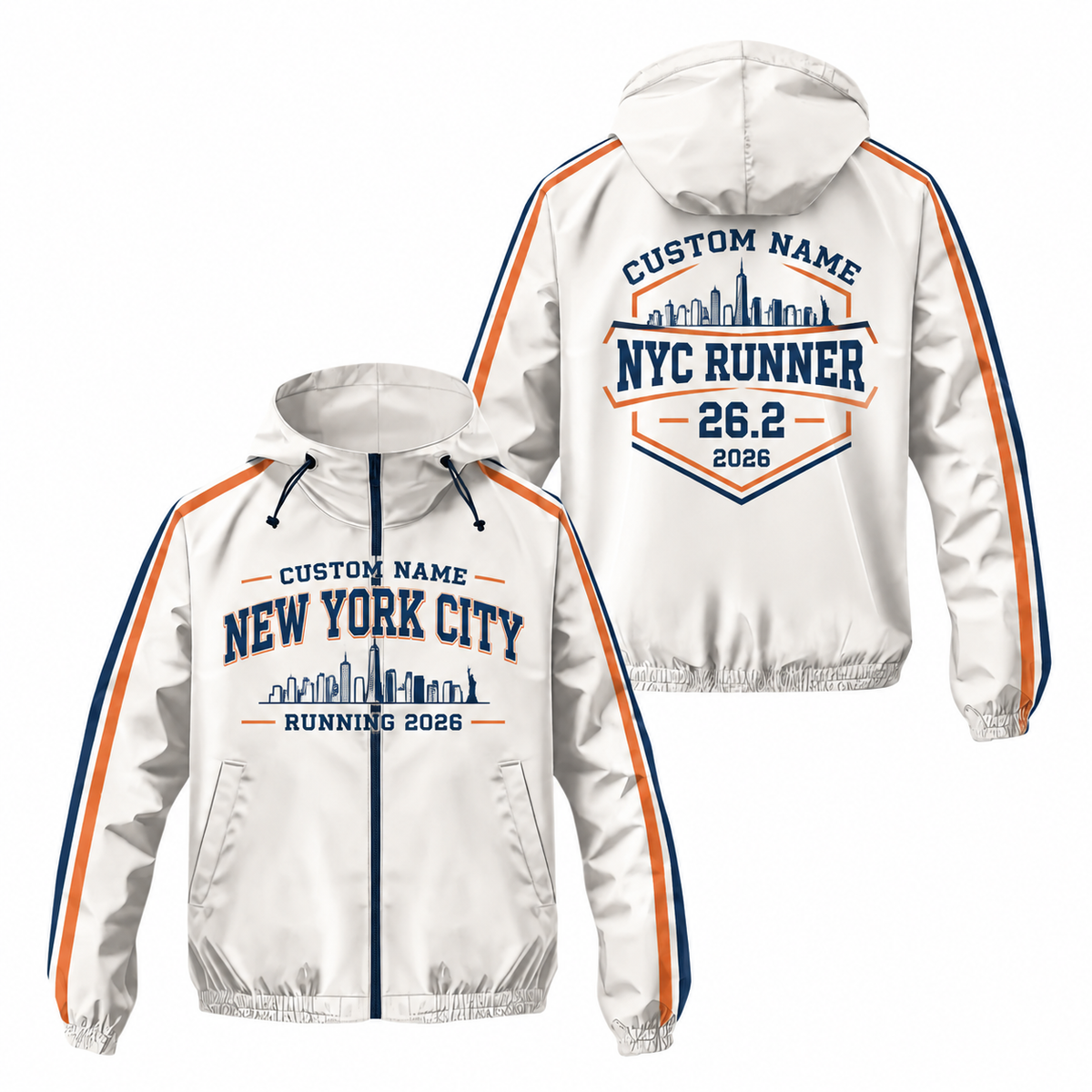 Custom Name New York Heritage Runner Running Windbreaker Jacket