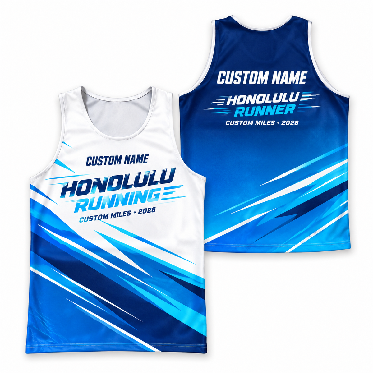 Custom Name Miles Honolulu Speedline Running Tank Top