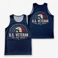 Veteran Tech Running Tank Top - Patriotic Eagle Running Singlet