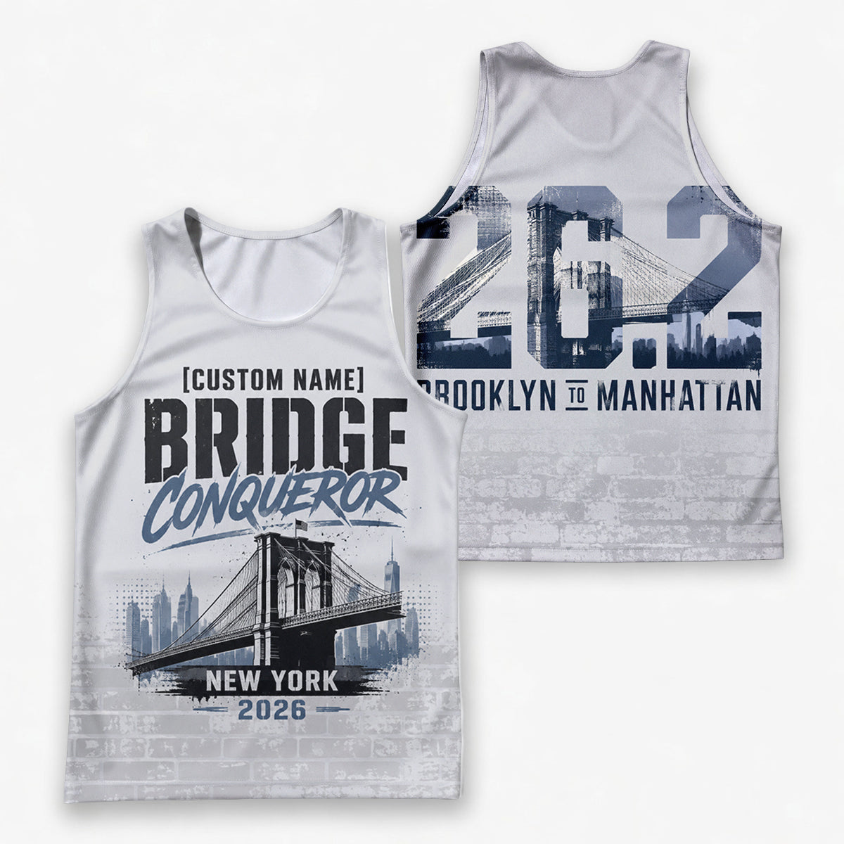Brooklyn Bridge Conqueror The NYC Race Day Running Tank Top