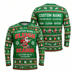 Custom Name Miles Sleigh the Season Santa Hustle Galveston Running Long Sleeve Shirt