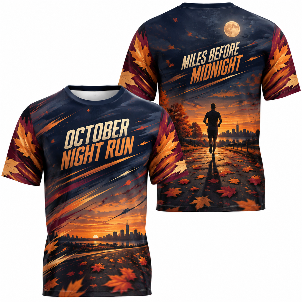 October Night Run Halloween Tech Running T-Shirt