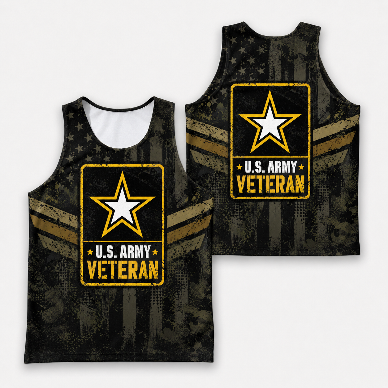 Veteran Running Tank Top - US Army Veteran V3 Tech Singlet