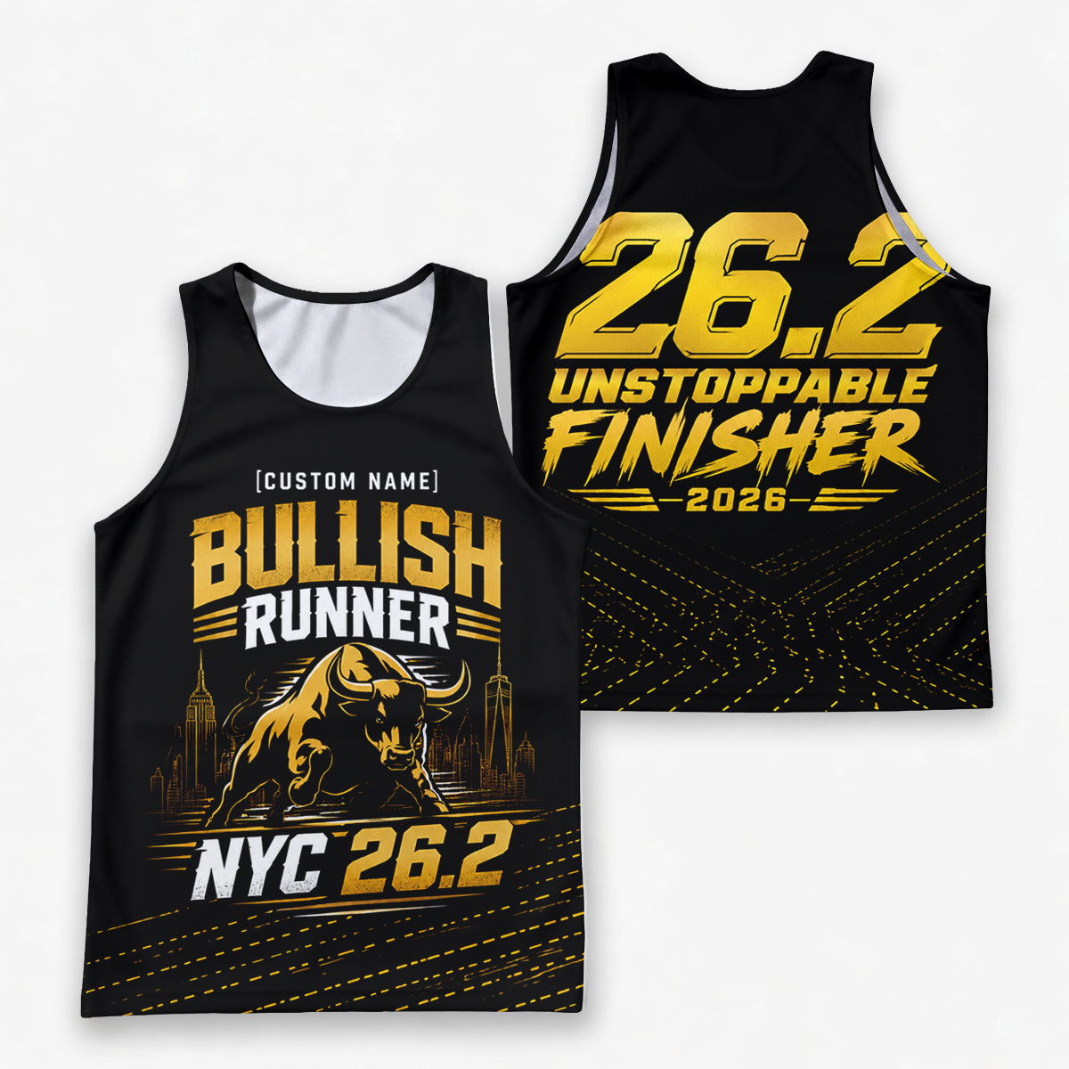 Wall Street Bull The NYC Race Day Running Tank Top