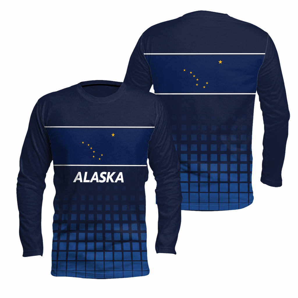 Alaska State Pride Long Sleeve Running T-Shirt