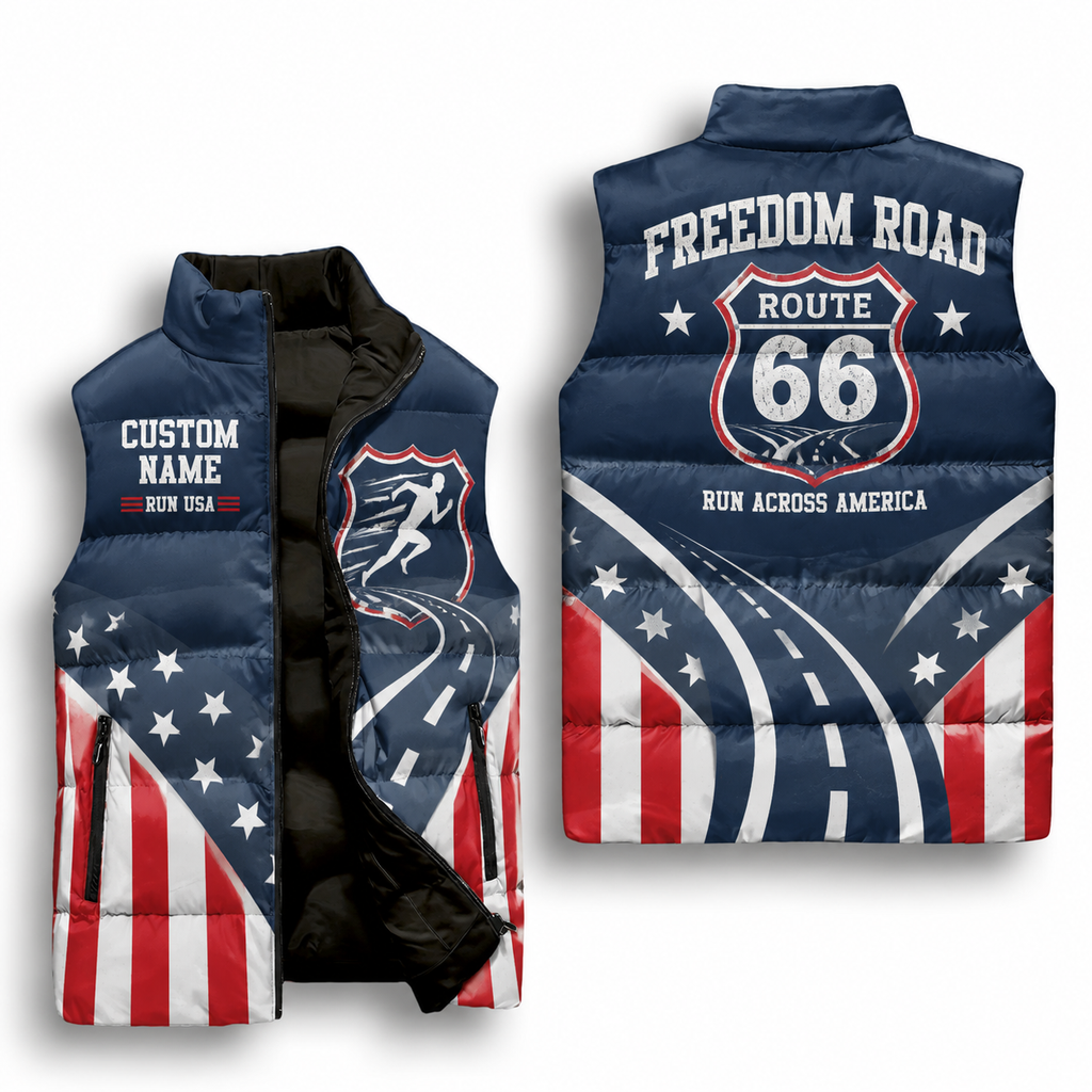 Route 66 Freedom Runner Sleeveless Running Puffer Jacket