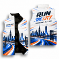 Custom Name Pulse To The City Sleeveless Running Puffer Jacket