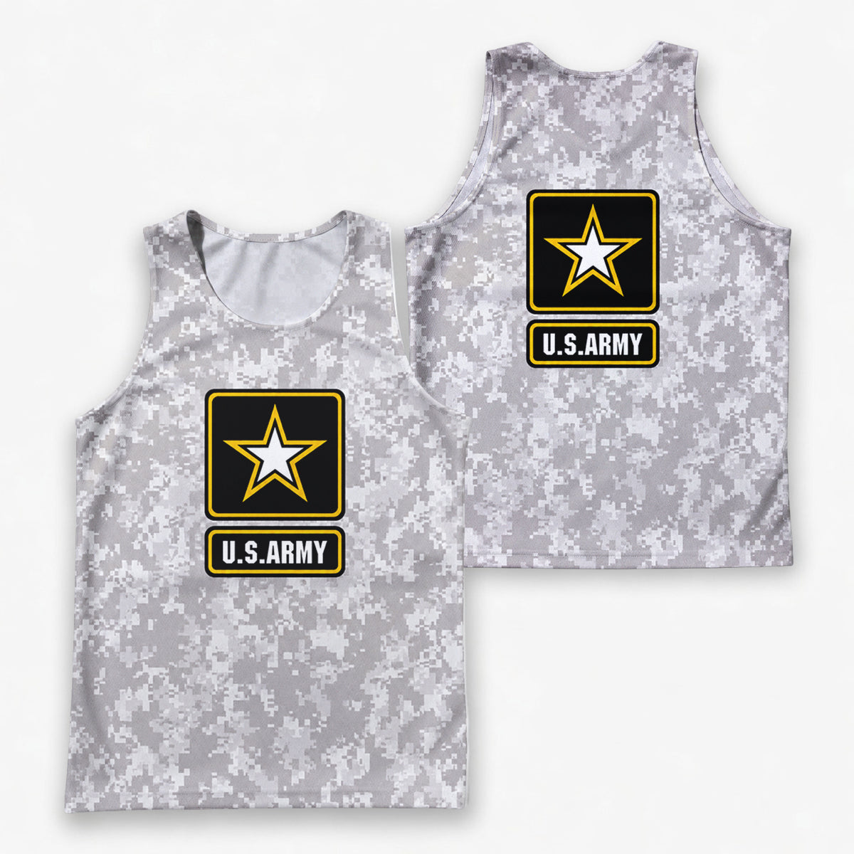 U.S.Military Running Tank Top U.S.Army Camo Running Singlet for Men and Women