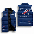 USA Map Stars Runner Sleeveless Running Puffer Jacket