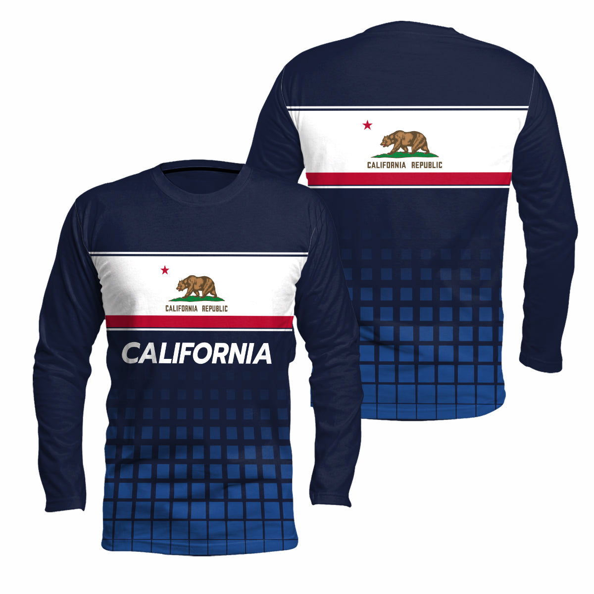 California State Pride Long Sleeve Running T-Shirt