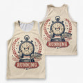 Funny Running Tank Top I Hate Running Angry Stopwatch Tech Singlet