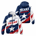 Custom Name Texas Flag Stride Running Windbreaker Jacket