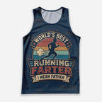 Funny Dad Running Tank Top I Just Be Fartin' Tech Singlet V2