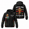 Custom Name Merry Fitmas Runner Running Windbreaker Jacket