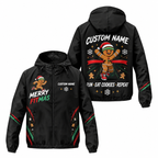 Custom Name Merry Fitmas Runner Running Windbreaker Jacket