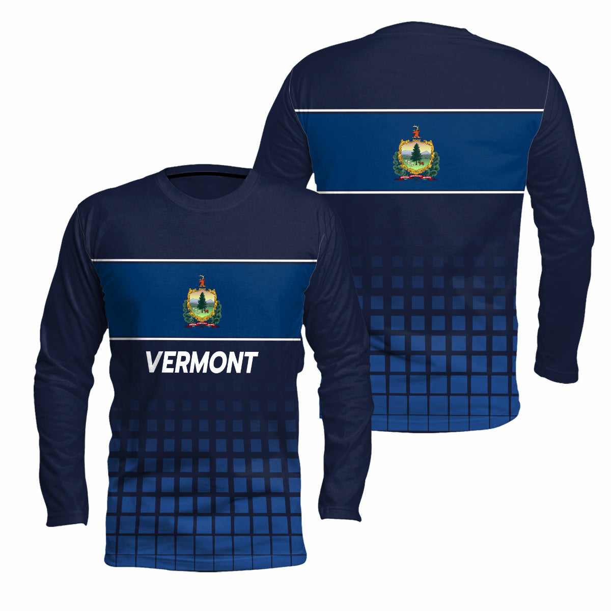 Vermont State Pride Long Sleeve Running T-Shirt