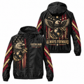 Custom Name Marine Veteran Always Forward Running Windbreaker Jacket