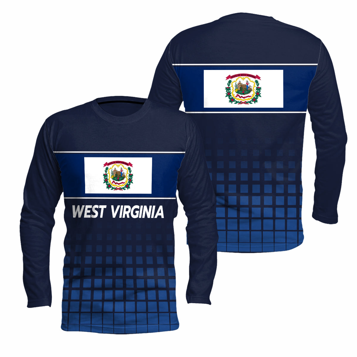 West Virginia State Pride Long Sleeve Running T-Shirt