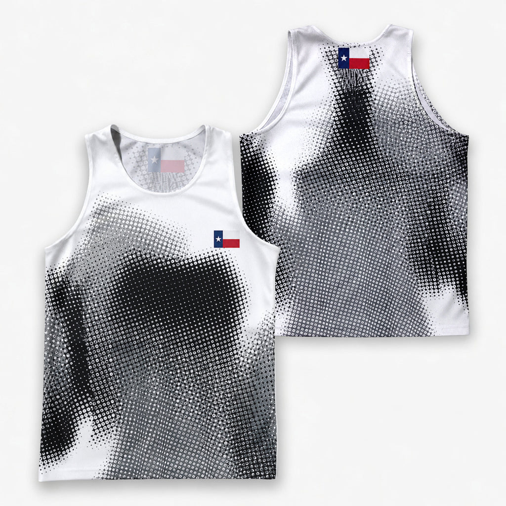 Monochrome Texas Running Tank Top _ State Pride Tech Running Singlet